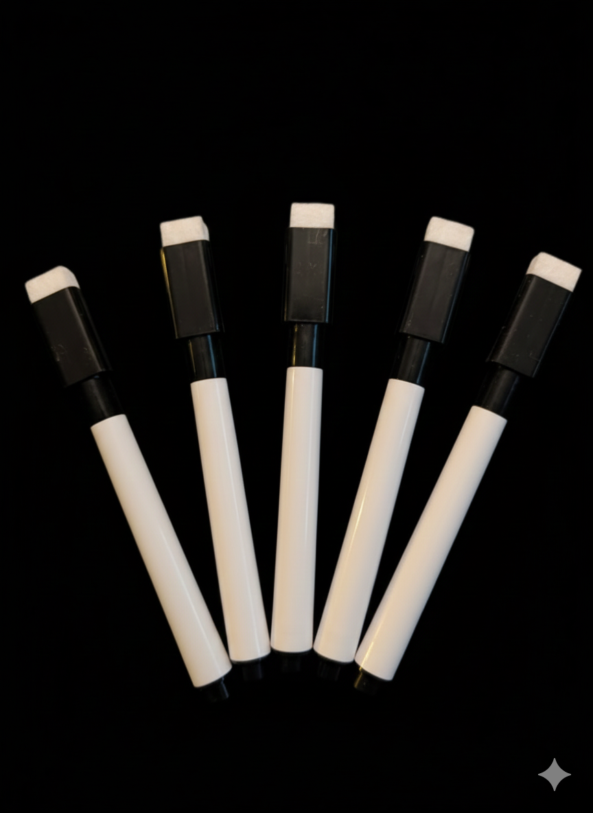 Whiteboardpennor med sudd (5-pack)